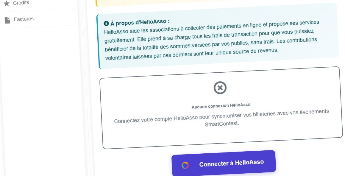 Connexion HelloAsso